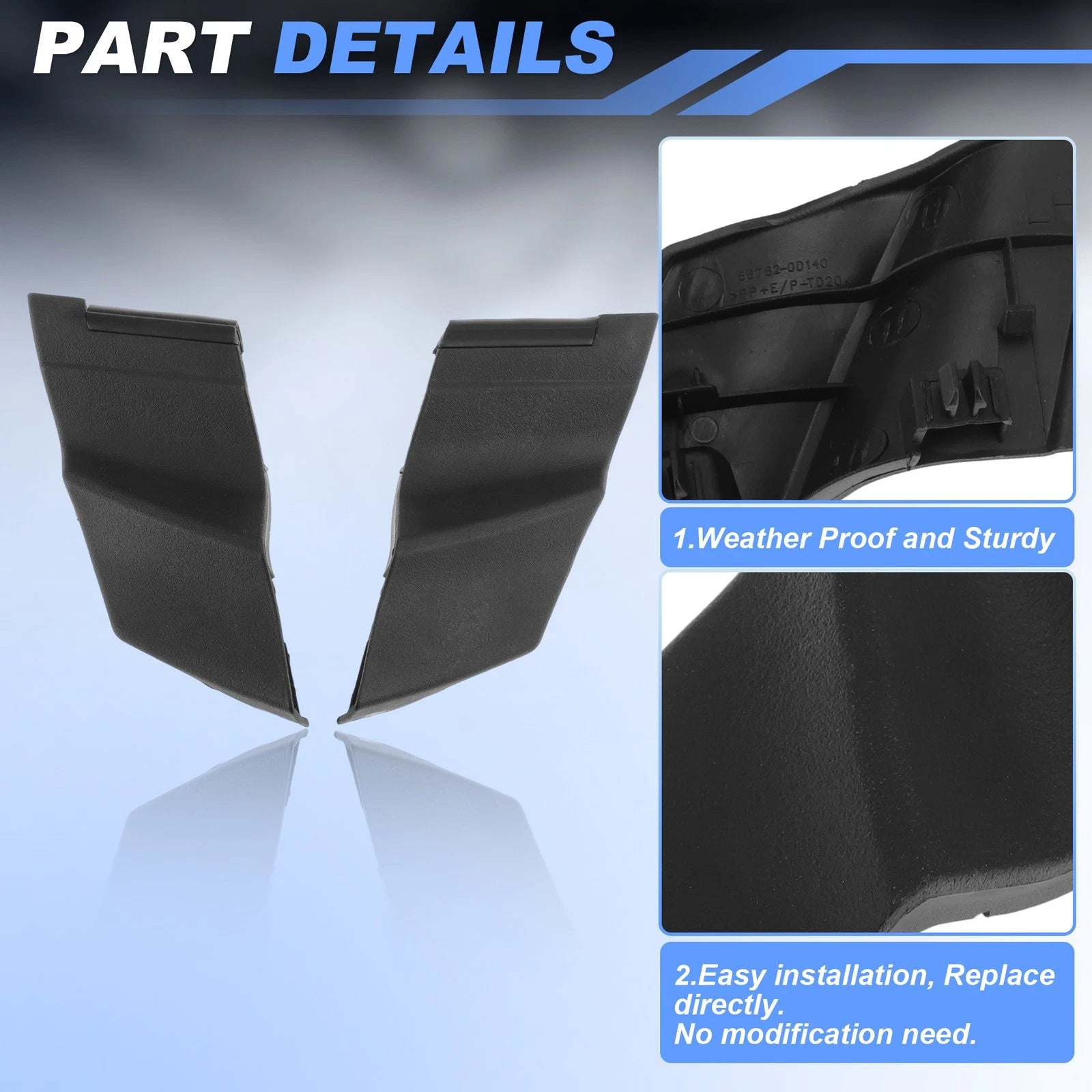 Windshield Cowl Replacement for Toyota Yaris (2006–2012) 55084-0D010/55083-0D040