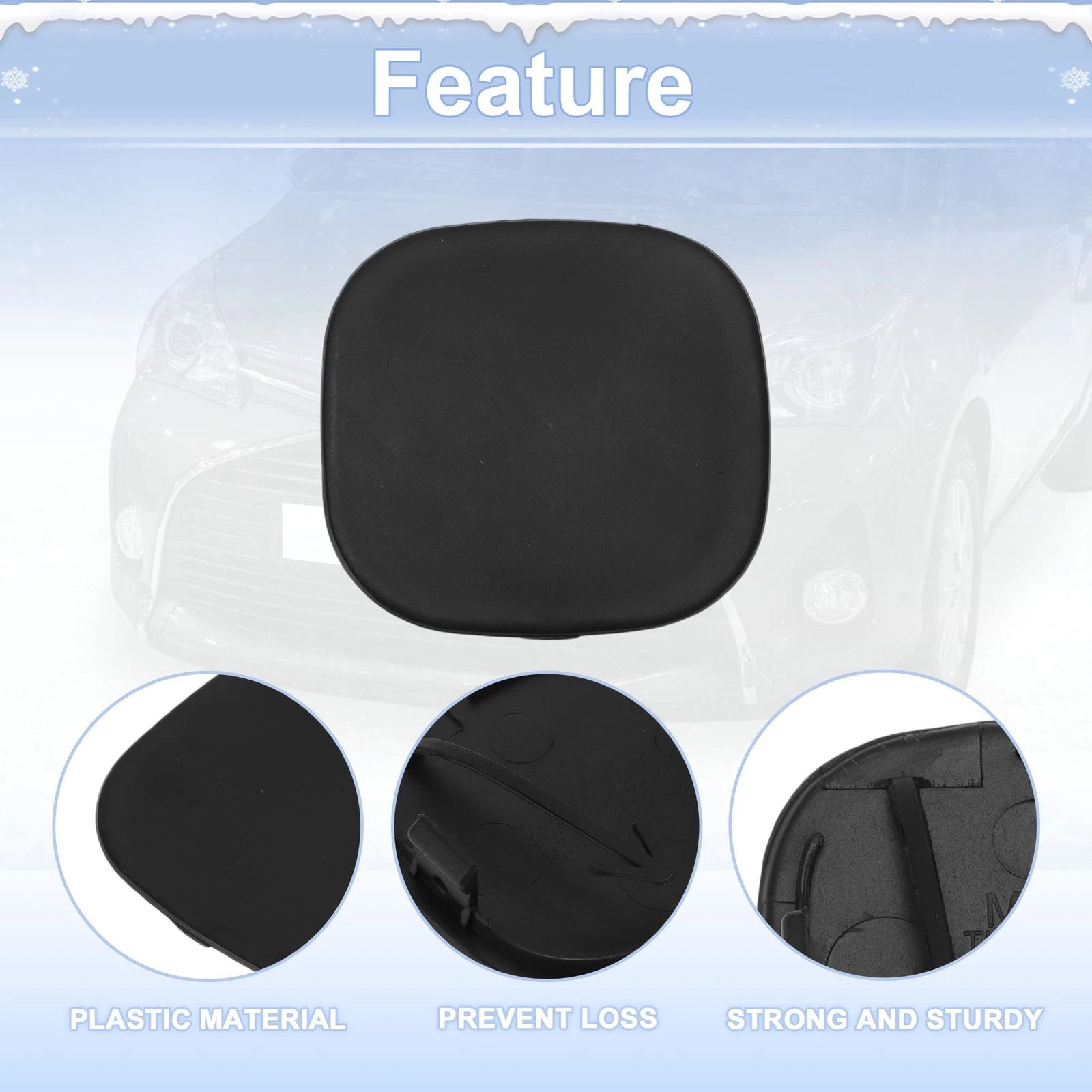 Tow Hook Cover Cap for Toyota Prius C Aqua (2012–2014)