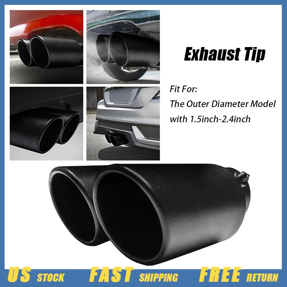 Dual Exhaust Tips for Custom Applications (1.5-2.4 Inlet)