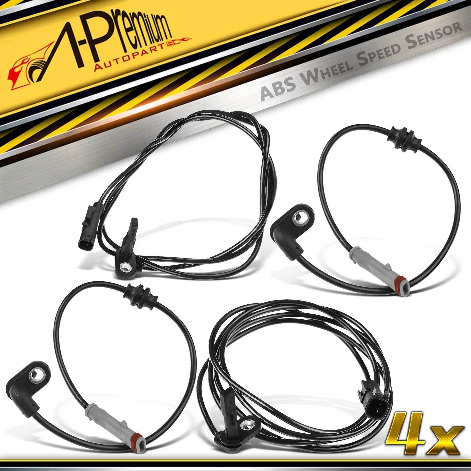 Set of 4 ABS Wheel Speed Sensors for Buick LaCrosse Cadillac XTS (2010–2019)