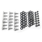 Round Flat Fairing Bolts for Kawasaki Ninja ZX10R (2004–2005) - Silver