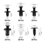 100Pcs Body Push Retainer Pins for Bumper Door Trim Panel Fasteners