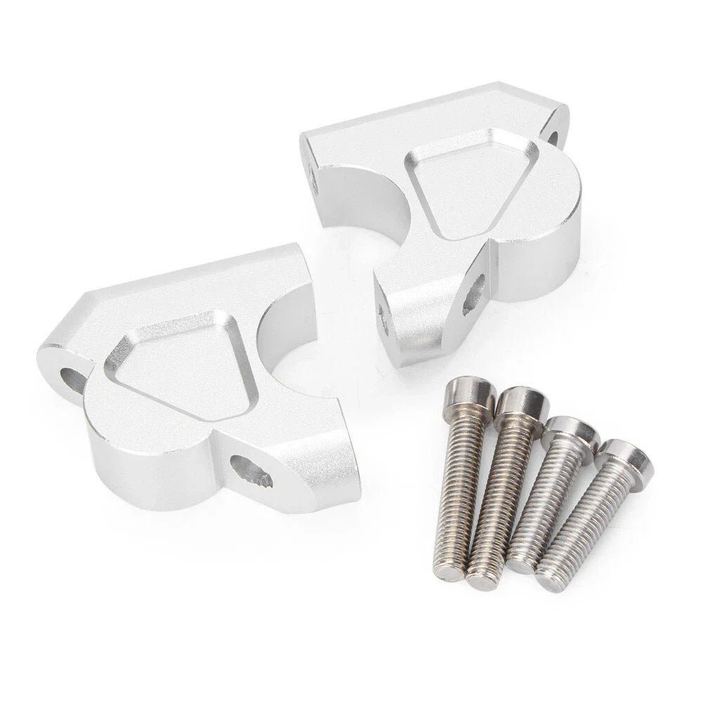 Silver Handlebar Risers for BMW R1200GS Adventure (2013-2017)