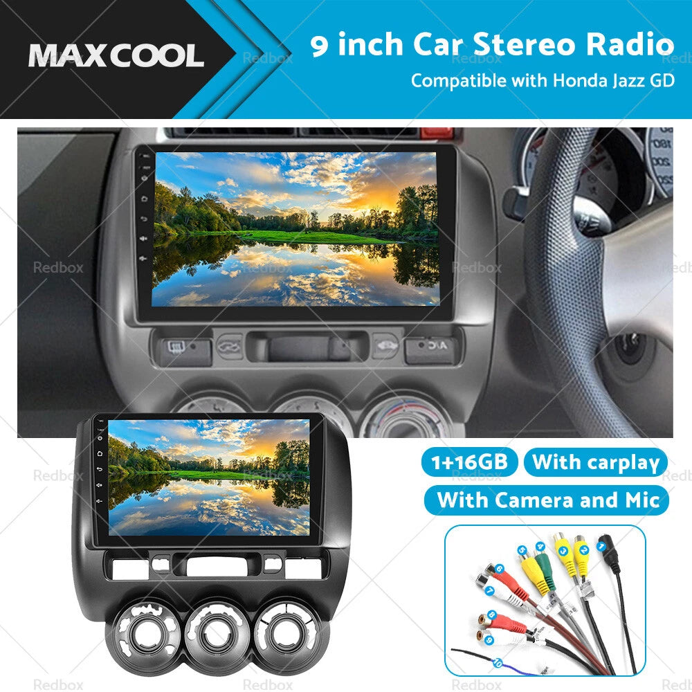 9" Android 11 Stereo GPS Head Unit for Honda Jazz GD (2010–2014)