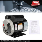 Electric Motor for Compressor Duty 56 Frame (1 Phase, 115/230V)