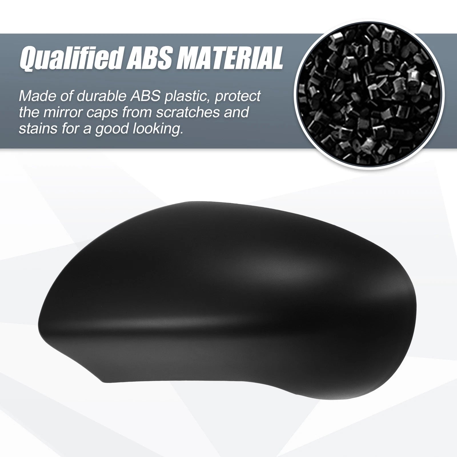 Pair Rearview Mirror Cover Cap Matte Black for Nissan Qashqai J10 (2007–2014)