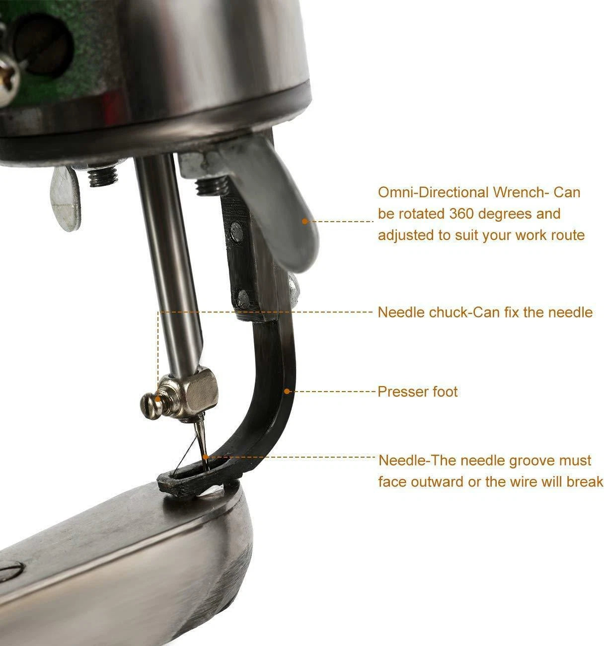 Sewing Machine for Leather and Cloth Repair (Dual Thread)