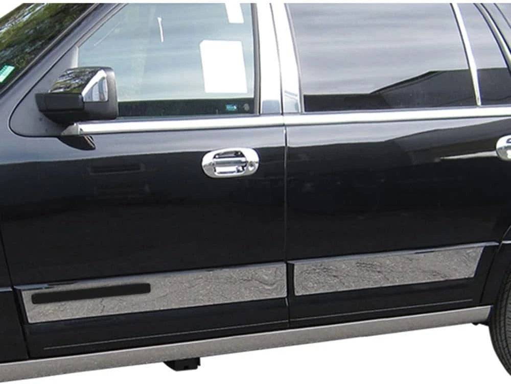 4pc Luxury FX Stainless Upper Rocker Panels for 15-17 Lincoln Navigator L Model