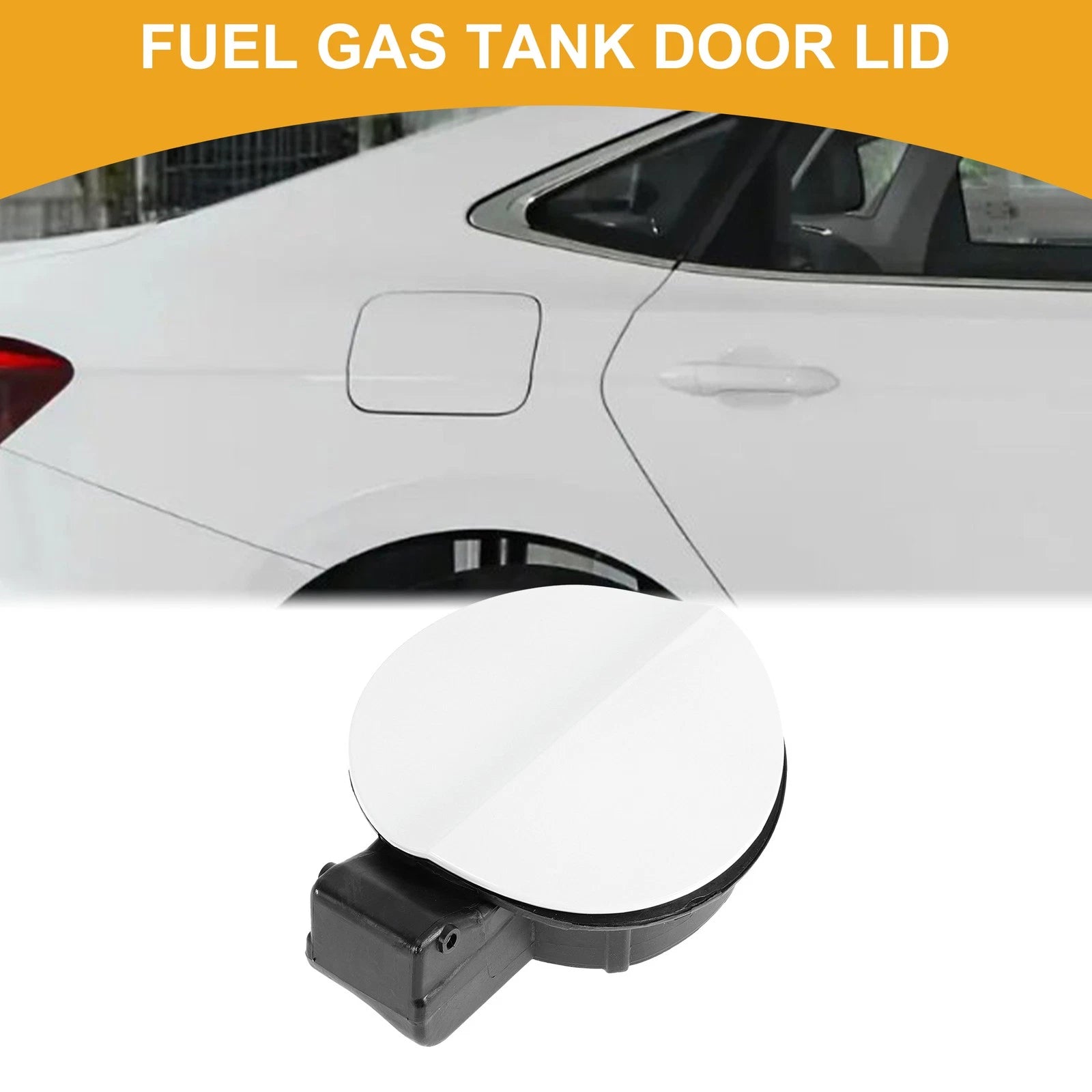 Fuel Tank Door Cap for Volkswagen CC (2006–2012) - Fuel Filler Flap Cover White