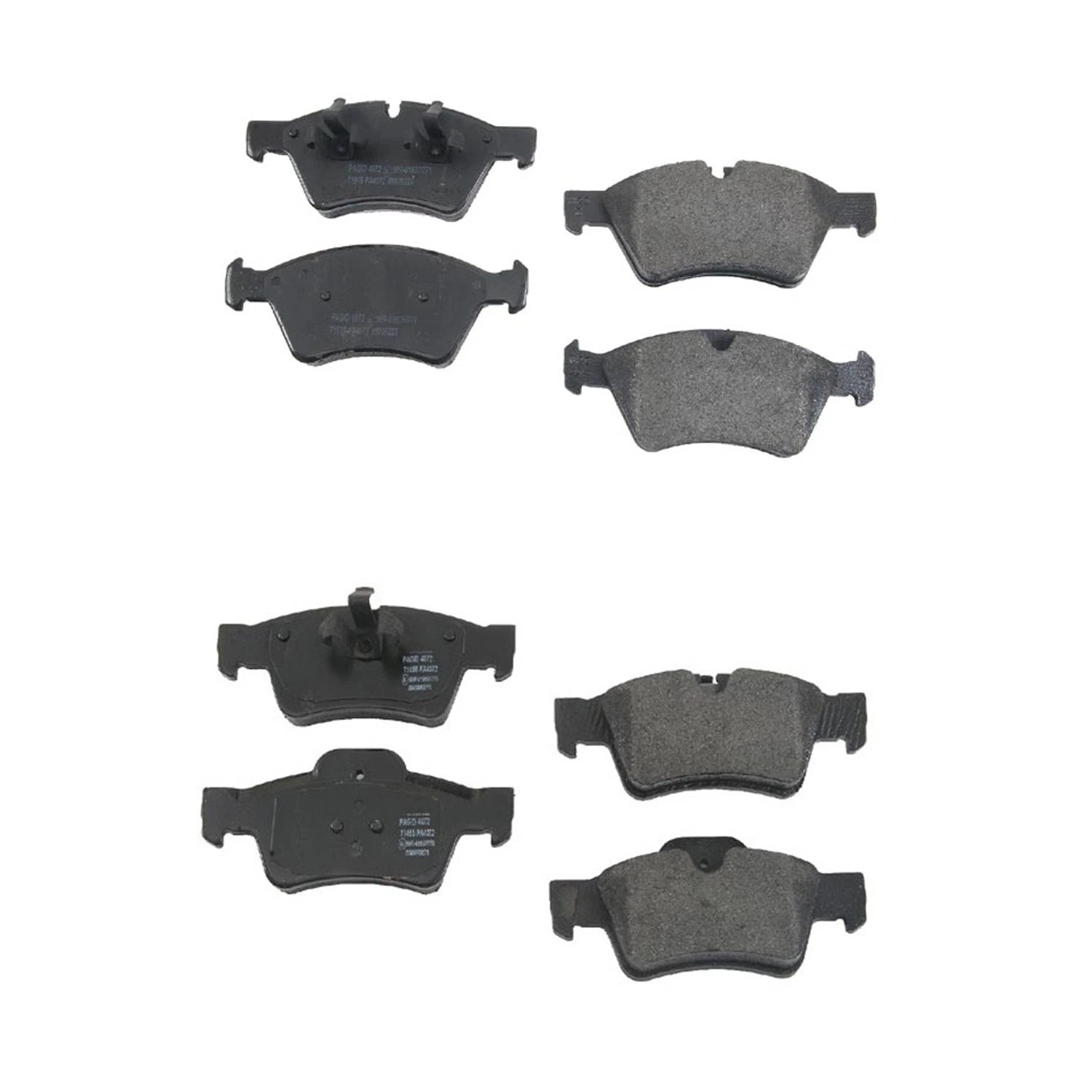 Set of 4 Hella Low-Met Disc Brake Pads for Mercedes X164 W164 (2007–2012)