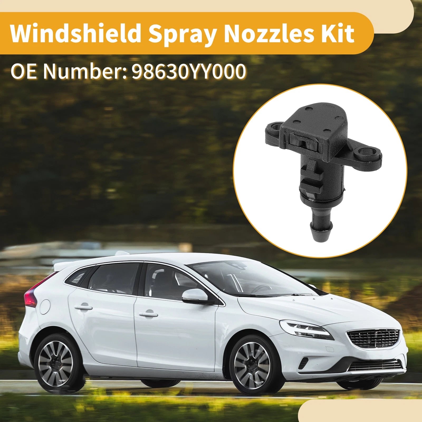 Windshield Washer Nozzle Kit for Kia Picanto (2011–2023) No. 98630YY000