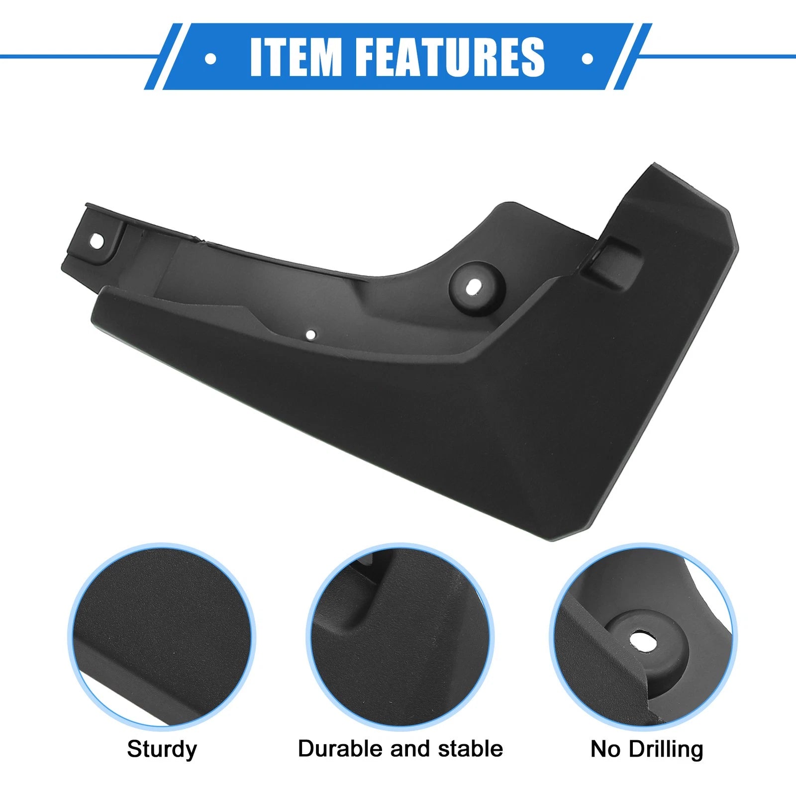 Mud Flaps Kit for Toyota RAV4 (2019–2023) Black Splash Guards 703820107026