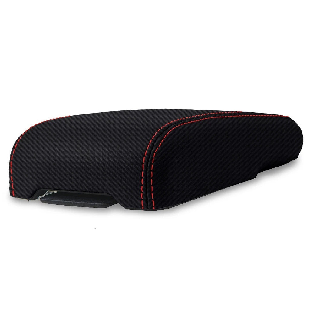 Console Armrest Cover for Chevrolet Colorado (1995–2005) Carbon Red Stitch