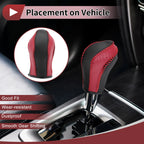 1 Pc Gear Shift Knob Cover for Nissan Maxima (2016–2023) Red Faux Leather