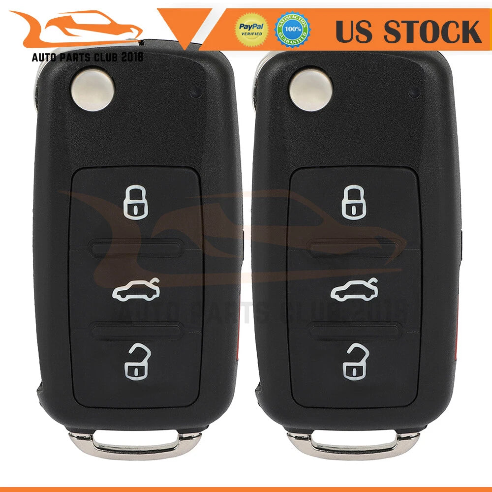 2X Keyless Entry Remote Fob for Volkswagen Tiguan Passat (2011–2016)