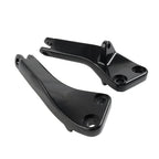 Black Passenger Foot Peg Mount Brackets for Harley Dyna FXDF FXDL FXDC FXDWG