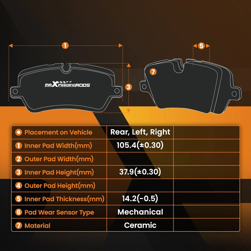 Rear Brake Rotors & Ceramic Pads Kit for Nissan Altima/Maxima (2002–2023)