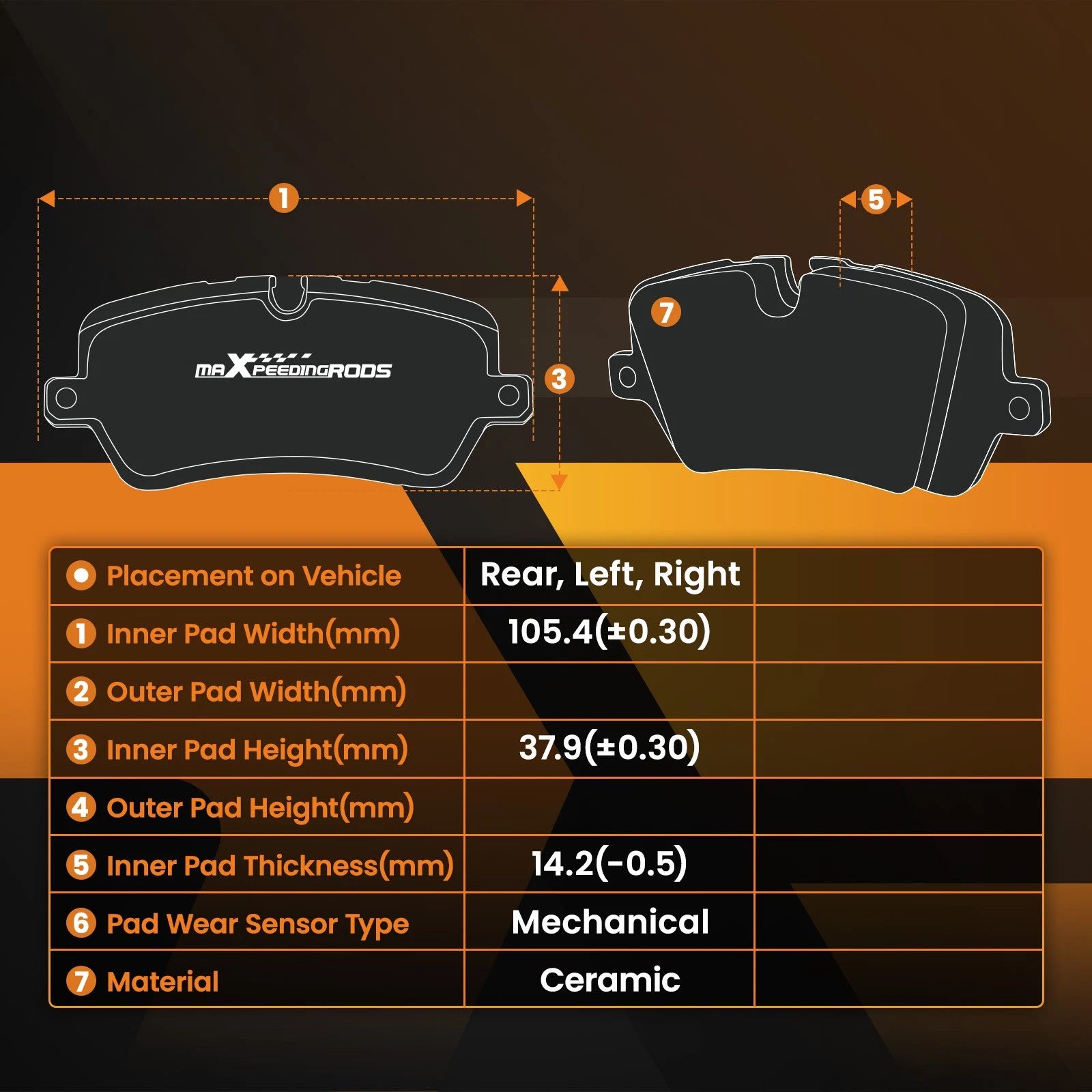Rear Brake Rotors & Ceramic Pads Kit for Nissan Altima/Maxima (2002–2023)