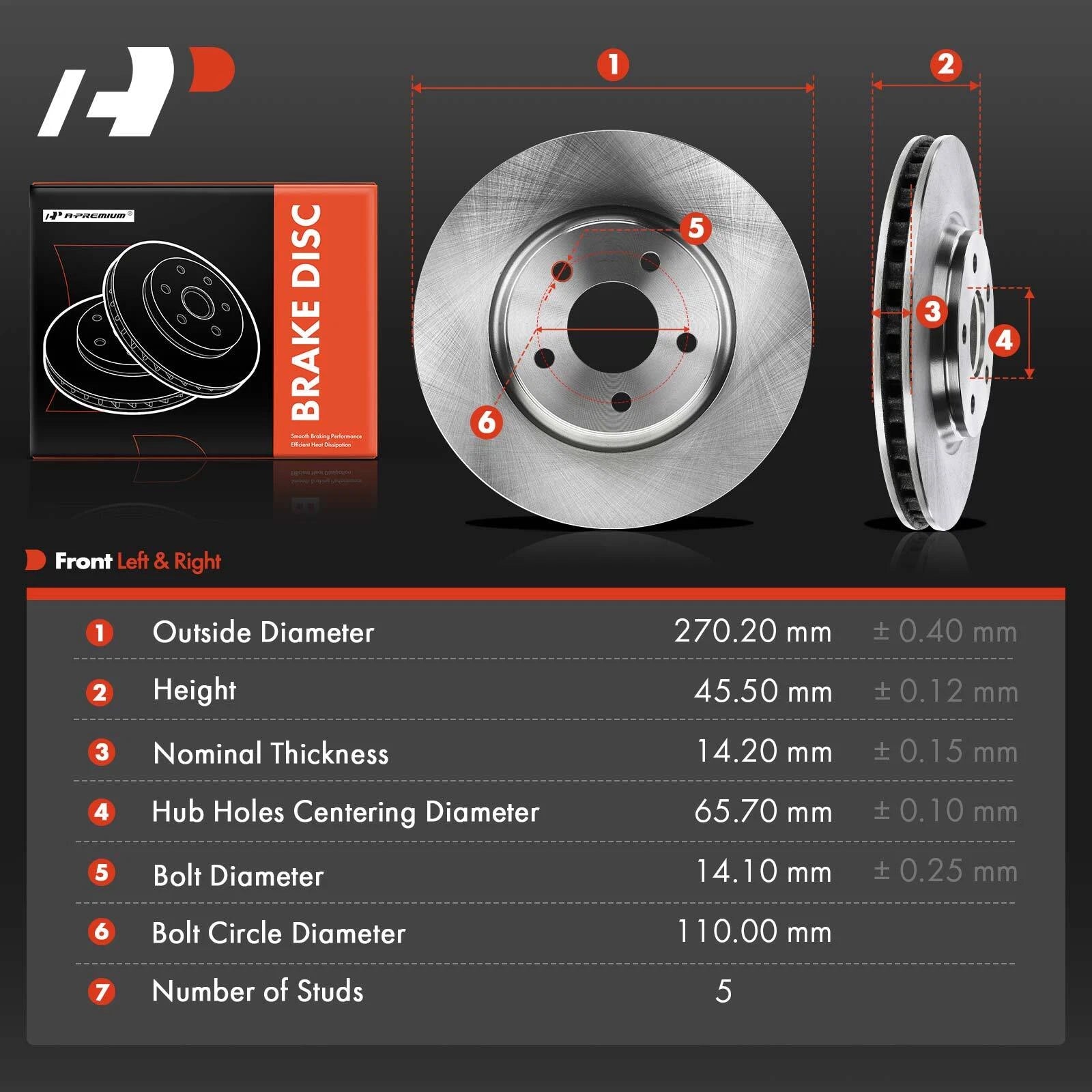 Front Disc Brake Rotors for Chevrolet Malibu HHR Cobalt (2004–2012)