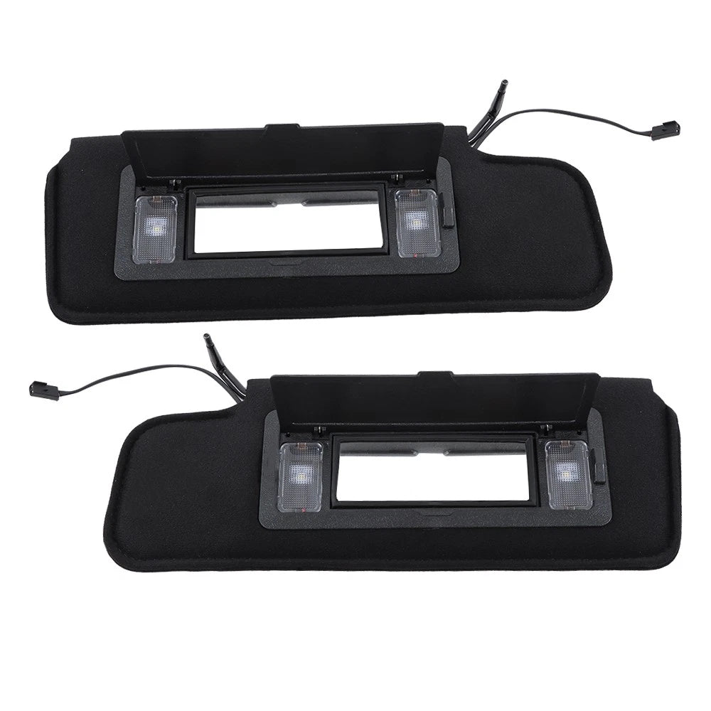 Pair Black Sunvisors with LED Light for Chevy Corvette C4 (1984-1996)