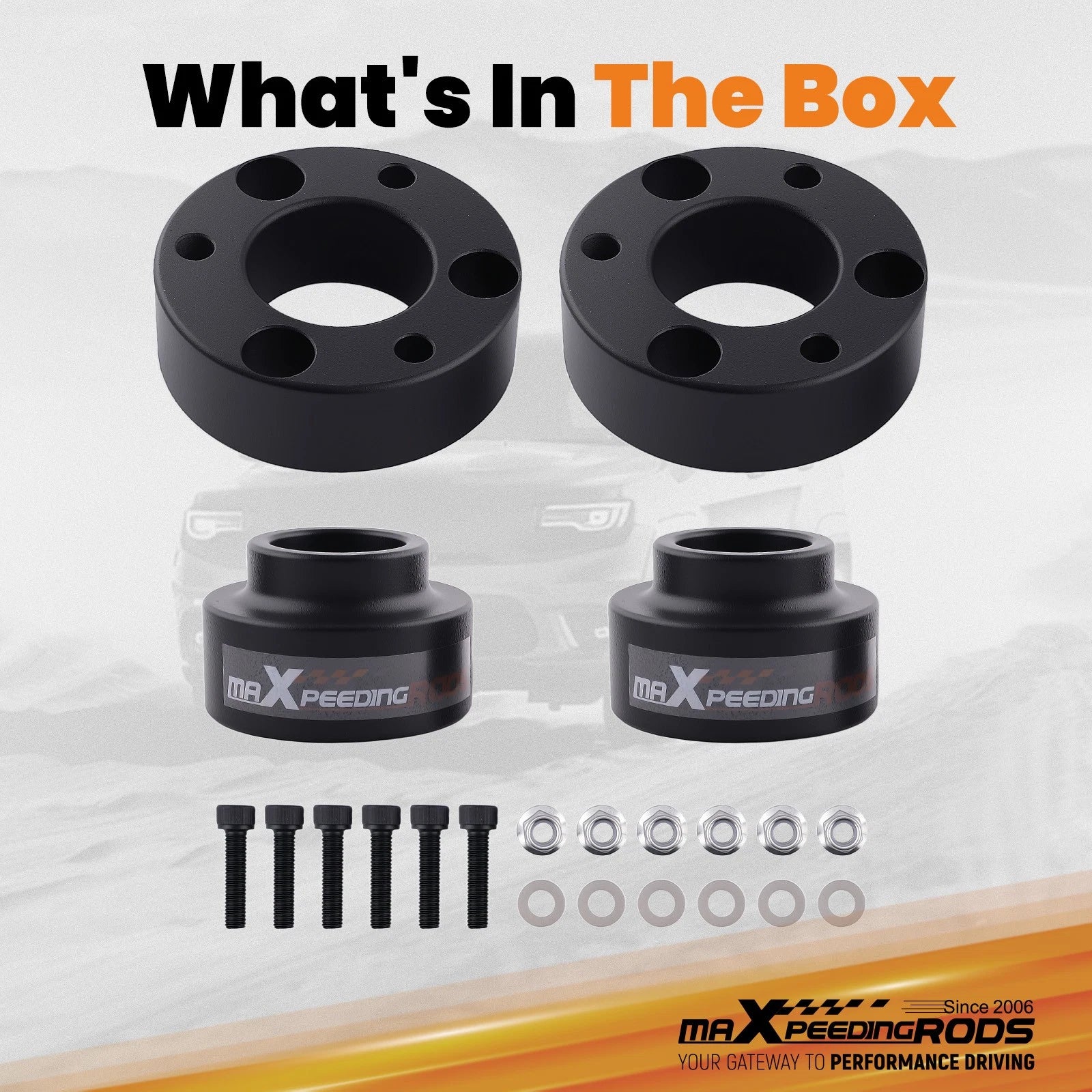 Aluminum Suspension Spacer Kit for Dodge Ram 1500 4WD (2009–2023)