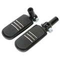 Black Passenger Footpegs Mounts for Harley Heritage Softail Fatboy (2000-2006)