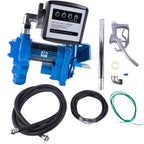 12V Diesel Gasoline Fuel Transfer Pump 20GPM with Oil Meter
