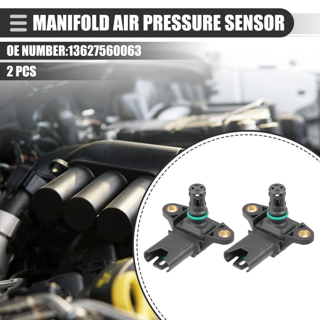 2X MAP Manifold Air Pressure Sensor for BMW 135i (2008–2013) No. 13627560063