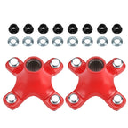 2 Rear Red Wheel Hubs & Flange Lug Nuts for Honda Sportrax 300 (1993–2008)