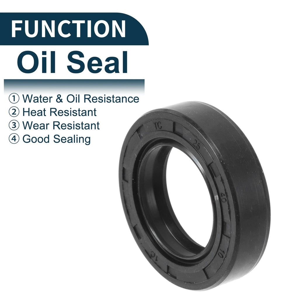 Set of 5 Oil Seal Rotary Shaft Seal NBR Rubber 25x40x10mm