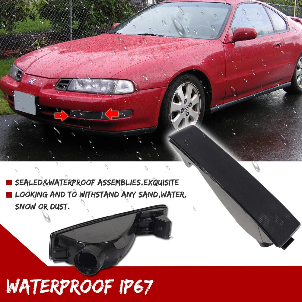 2X Smoked Front Inner Turn Signal Light Housing for Honda Prelude (1992–1996)