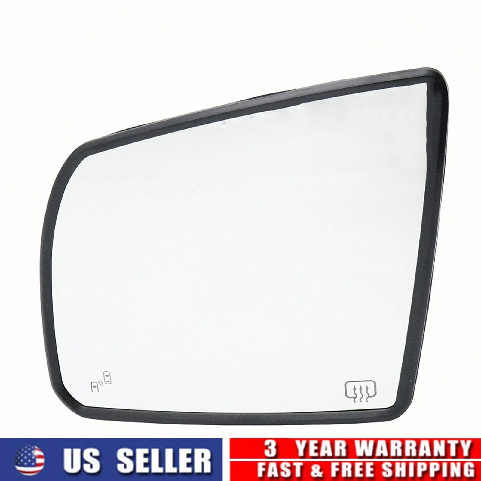 Pair Door Mirror Glass for Toyota Tundra (2014–2021) Heated, Blind Spot Detection