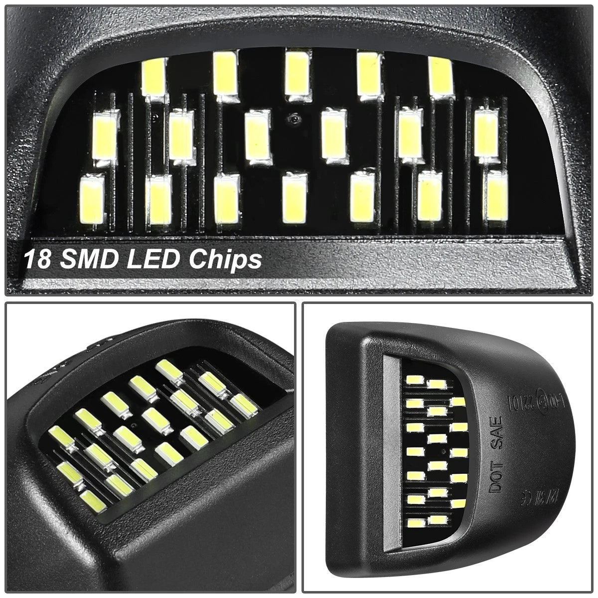 SMD LED License Plate Lights for Silverado Sierra Escalade (2001–2014)