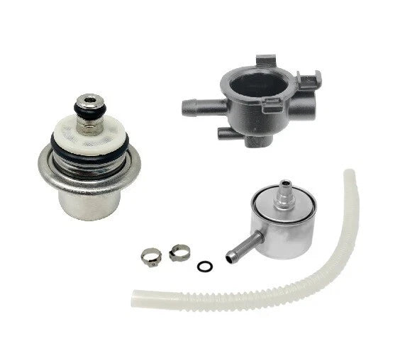 FPF 58PSI Fuel Pressure Regulator with Housing + Fuel Filter for Harley Davidson