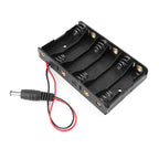 Set of 6 AA Battery Holder Box with DC 5.52.1mm Plug for Arduino
