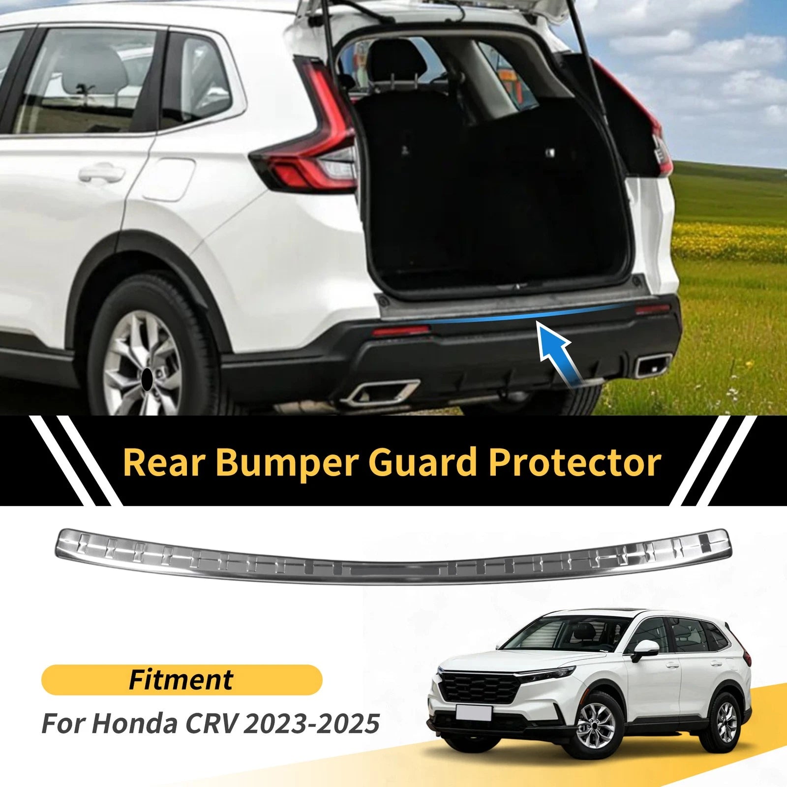 Rear Bumper Topper for Honda CR-V (2023–2025) Silver Tone 1 Pcs