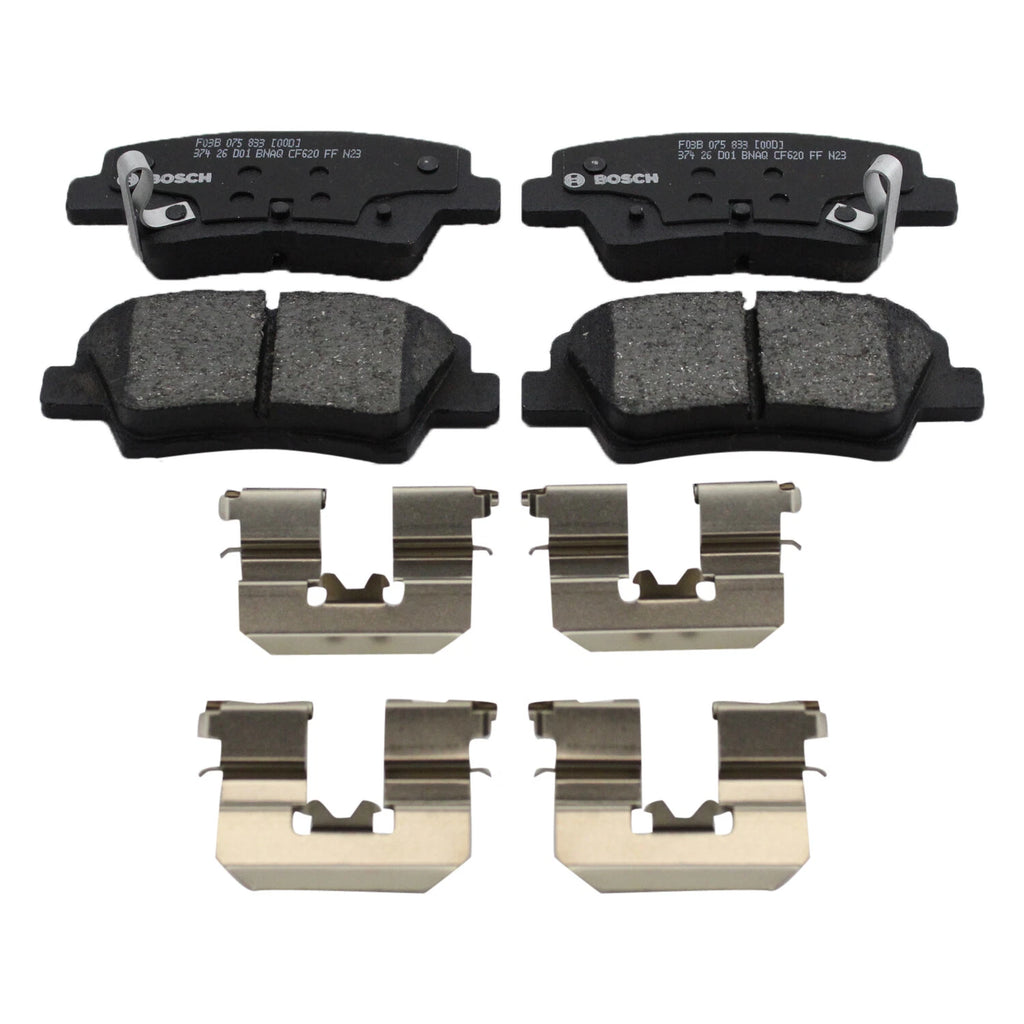 Set of 4 Bosch QuietCast Rear Ceramic Brake Pads for Accent Elantra Coupe Optima Rio