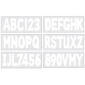 Set of 4 Boat Numbers and Letters Decal Stickers A-Z 0-9 White