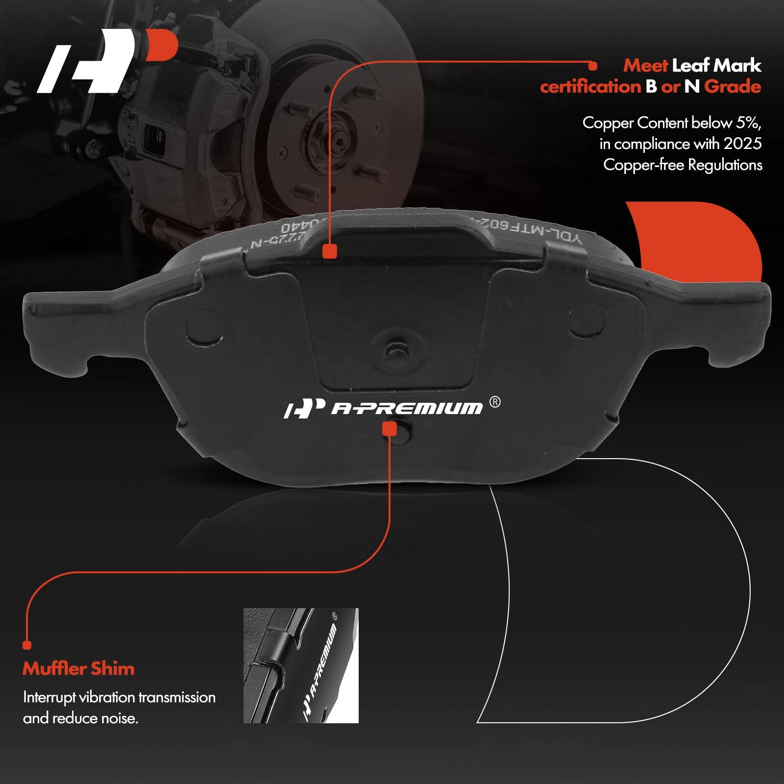 Front Disc Brake Rotors & Brake Pads for Ford Focus