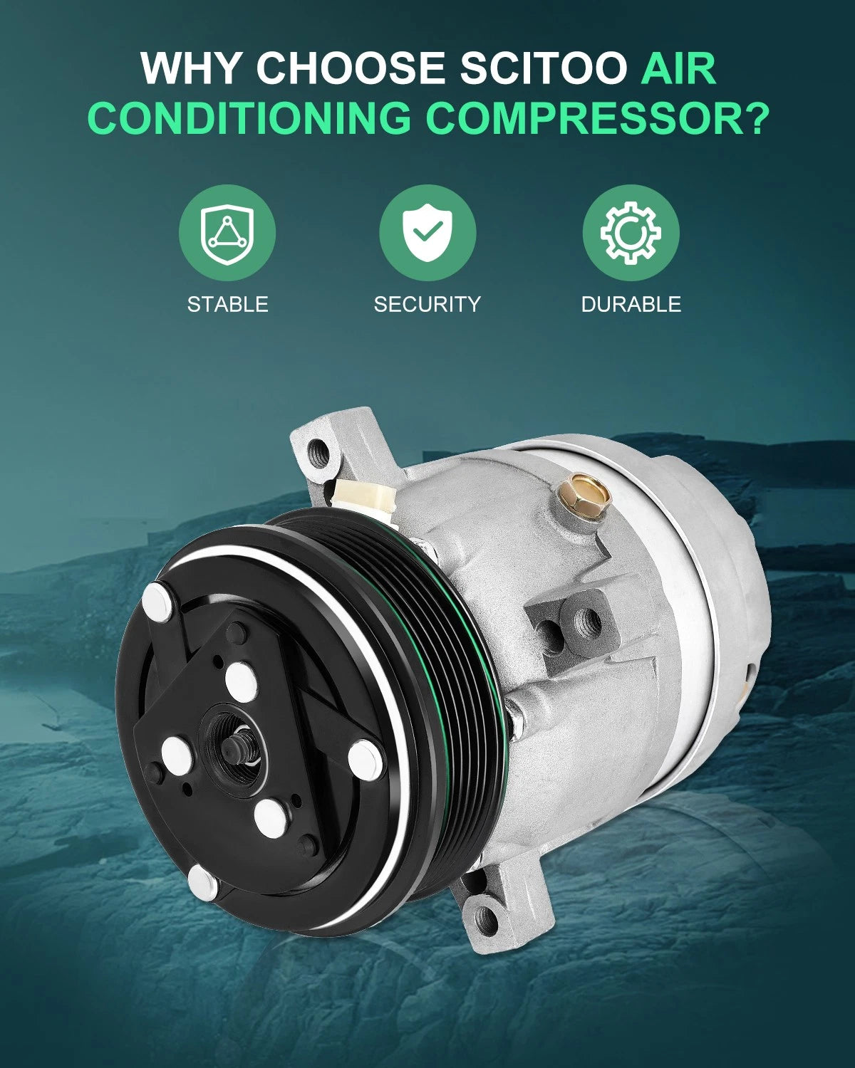 A/C Compressor for Chevrolet Camaro 1995–2002 3.8L 6 Groove