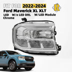 LED Headlight for Ford Maverick XL XLT (2022–2024) W/O LED DRL, Right