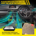 Engine & Carbon Cabin Air Filter Combo Set for Mazda 3 6 CX-5 (2014–2023)