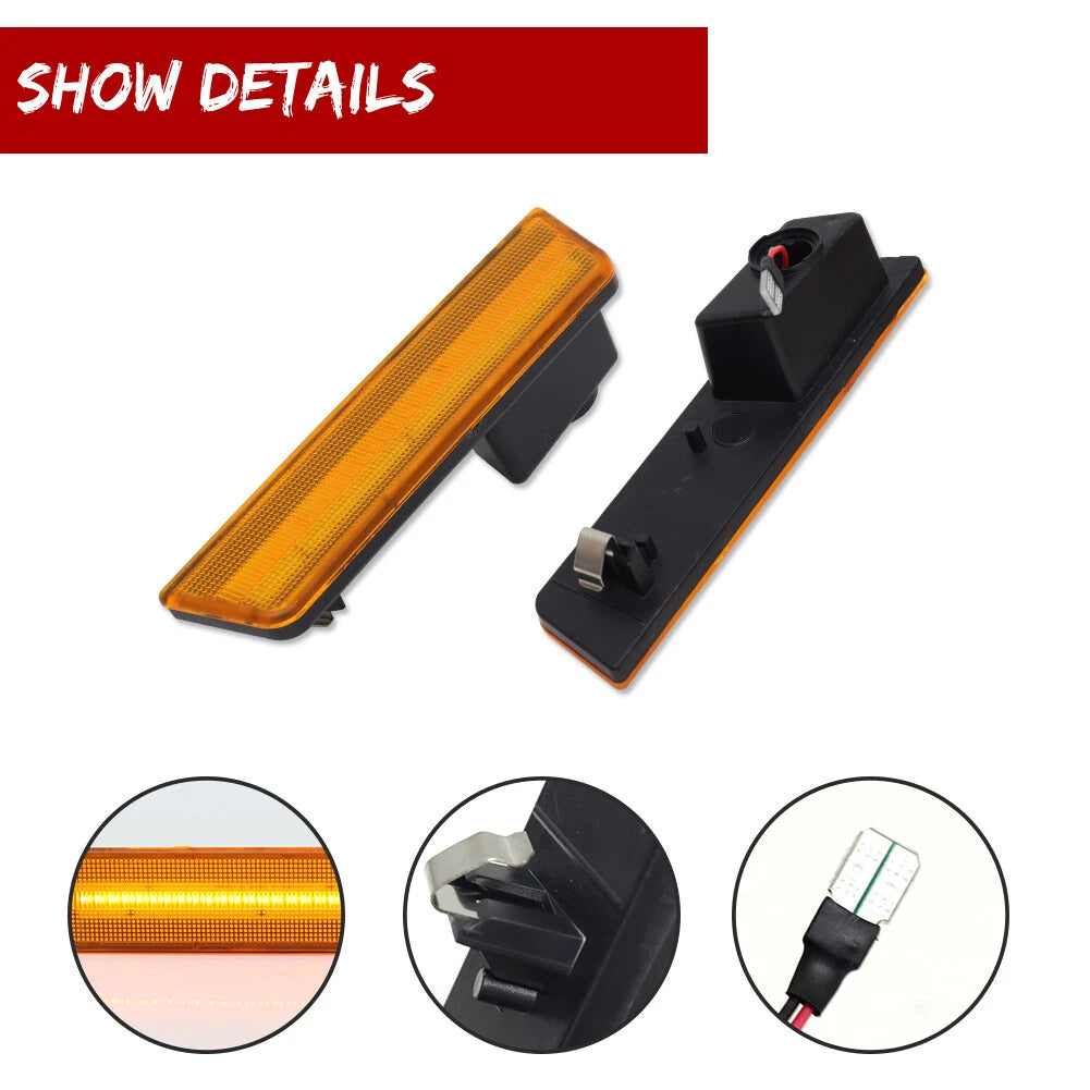 Amber LED Front Side Marker Lamps for Dodge Challenger (2008–2014)
