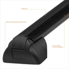 Roof Rack Crossbar for Saturn Vue (2002–2007) - OE Style, Aluminum, Black