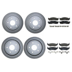 Front Rear Brake Kit Disc Rotors & TRW Pro Metallic Pads for Dodge Ram 1500