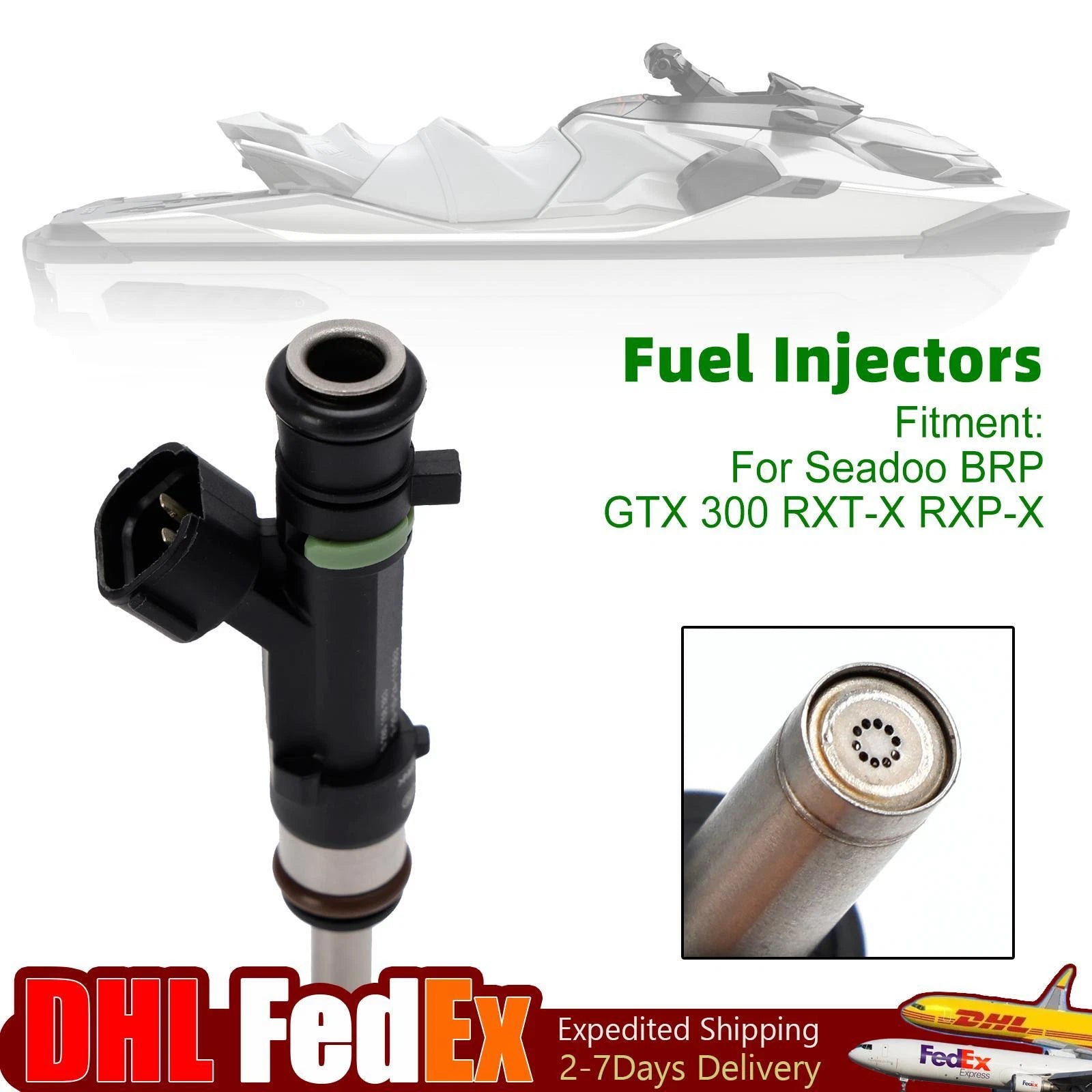 Set of 4 Fuel Injectors 0280158383 420874000 for Sea Doo GTX 300 RXT-X RXP-X