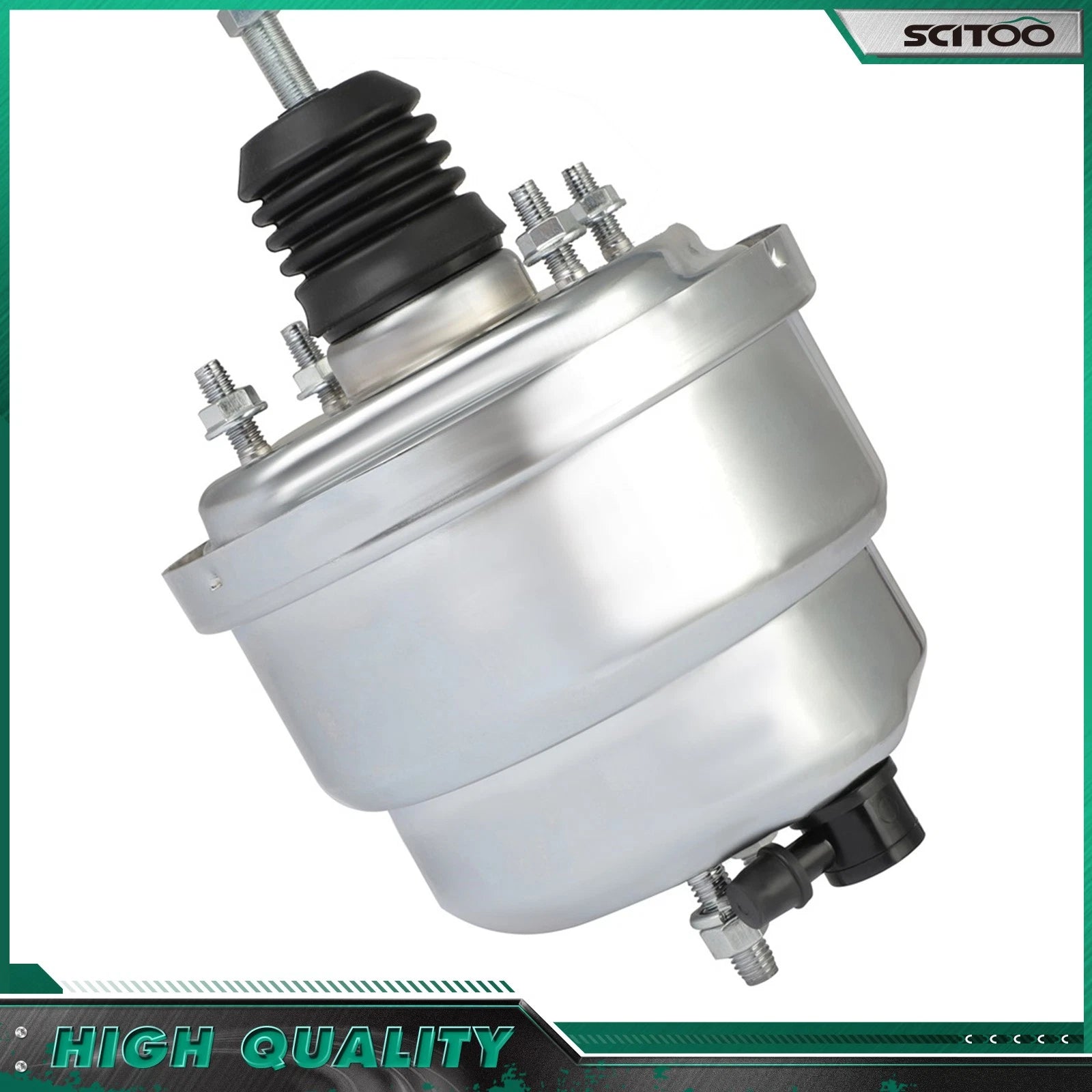 7" Dual Diaphragm Chrome Power Brake Booster for Chevy GM (Universal)