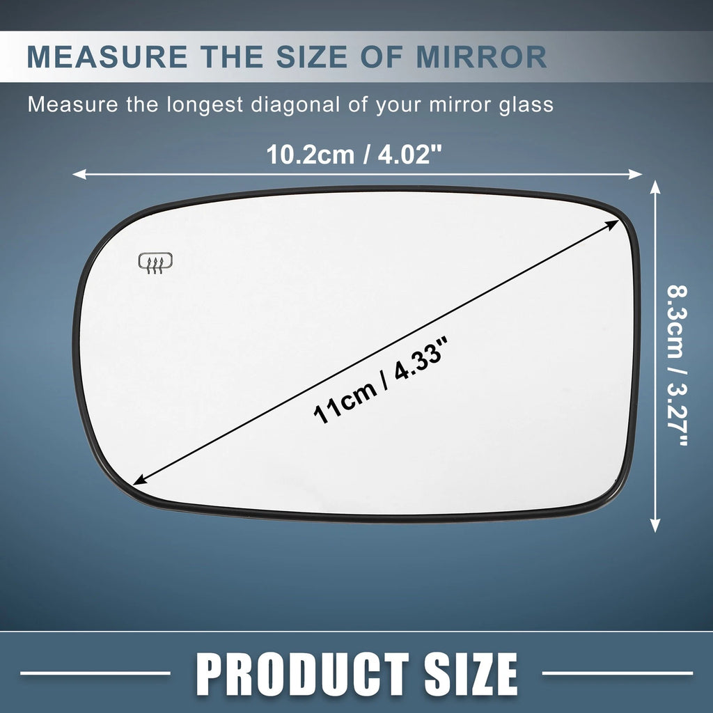 Heated Mirror Glass Left Driver Side for Chrysler 200 (2011–2016) 68101147AA