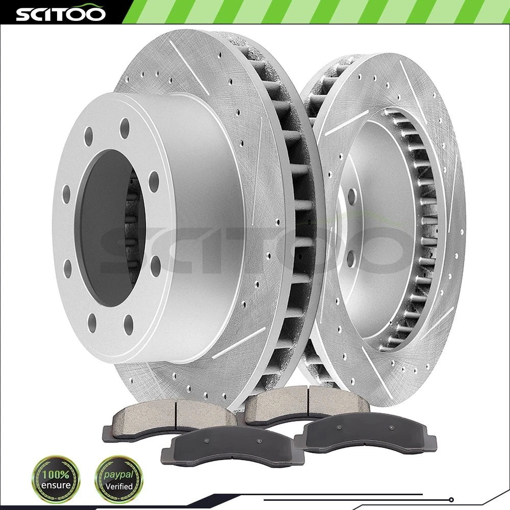 Front Brake Rotors and Ceramic Pads for Ford Excursion (2000) F-250 Super Duty (1999–2004)