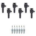 Set of 6 Ignition Coils & NGK Iridium Spark Plugs for Envoy Trailblazer (2002–2009)